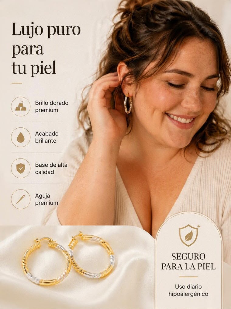 Pendientes Serena de Aro Entrelazado