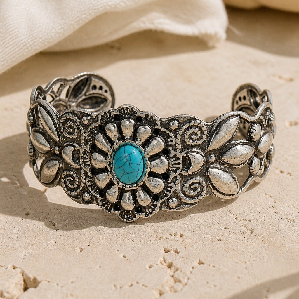 Pulsera abierta vintage bohemia