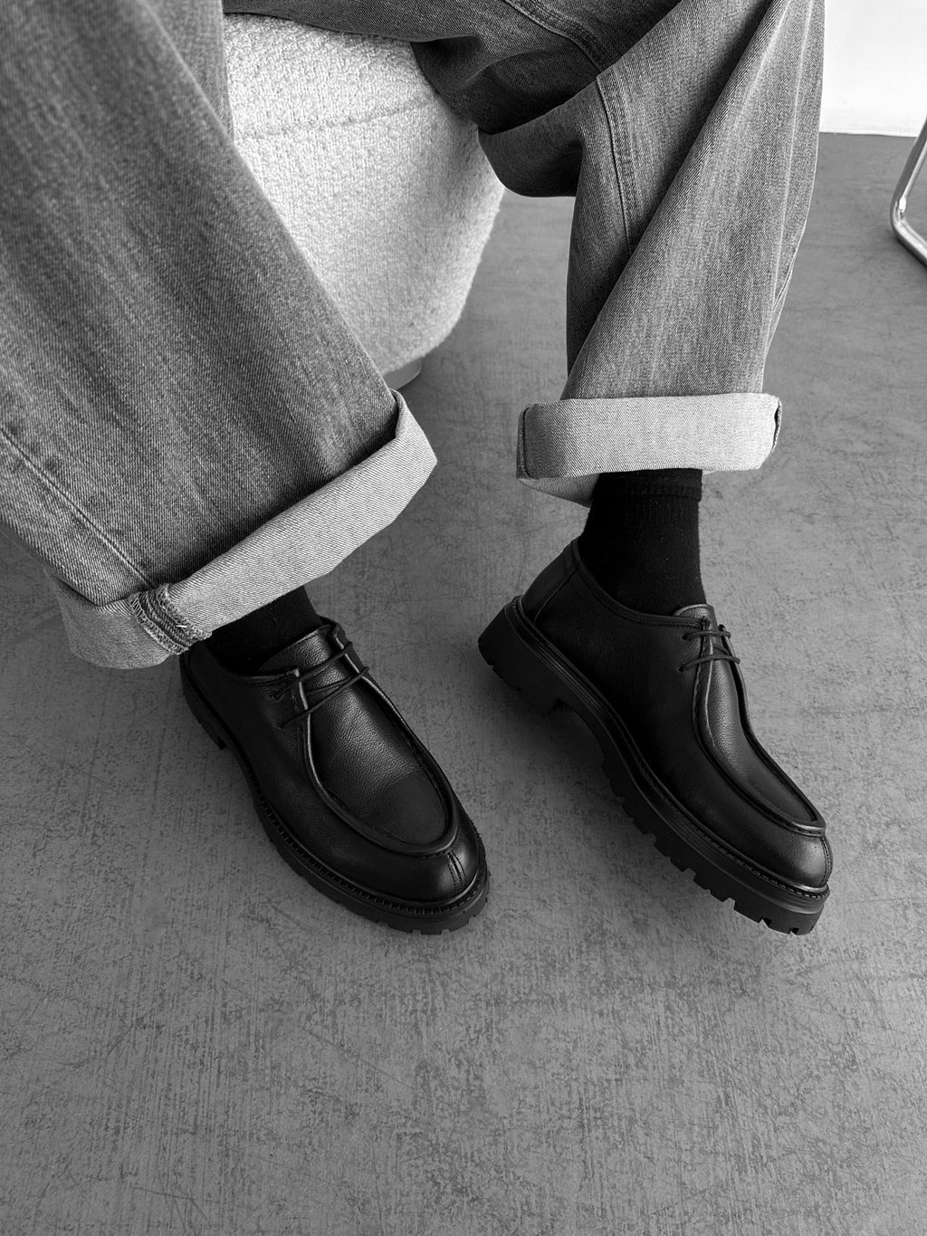 Zapato de Cuero Clásico - Negro