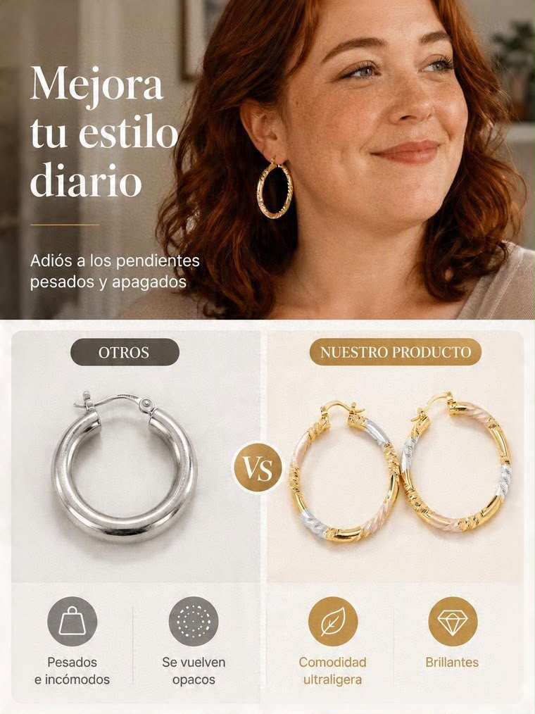 Pendientes Serena de Aro Entrelazado