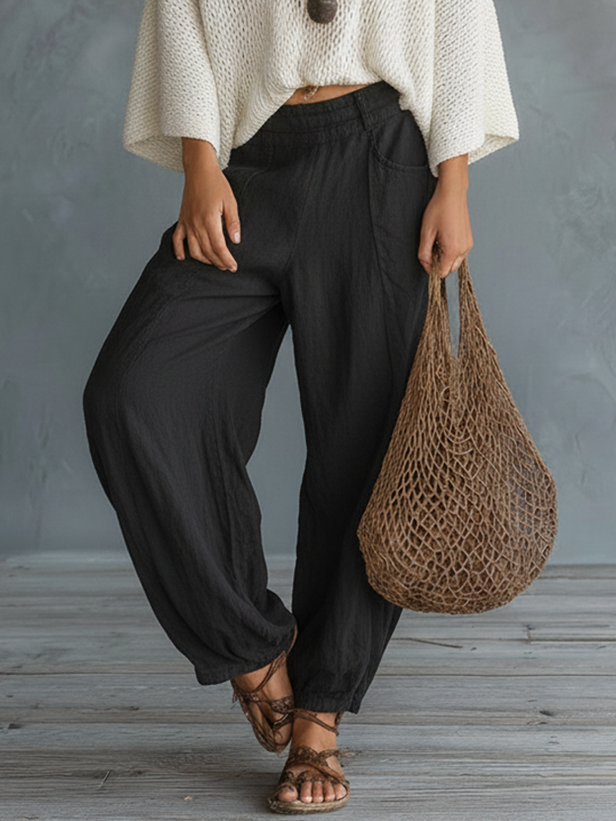 Conjunto Minimalista Ligero: Jersey de Manga Capa y Pantalón Harem