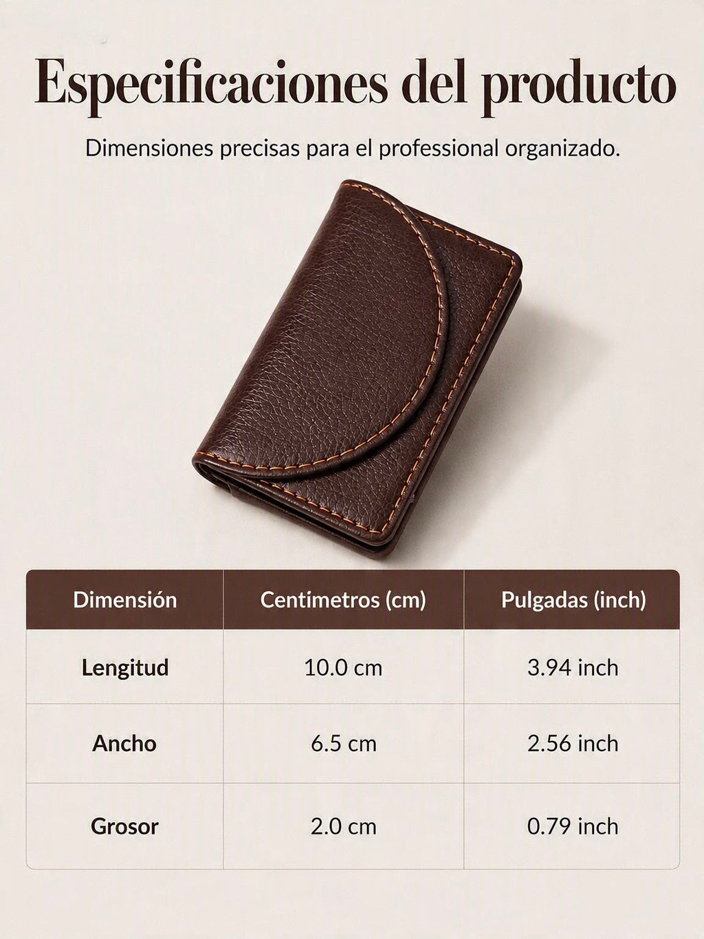 Porta tarjetas Magnético de Cuero PU