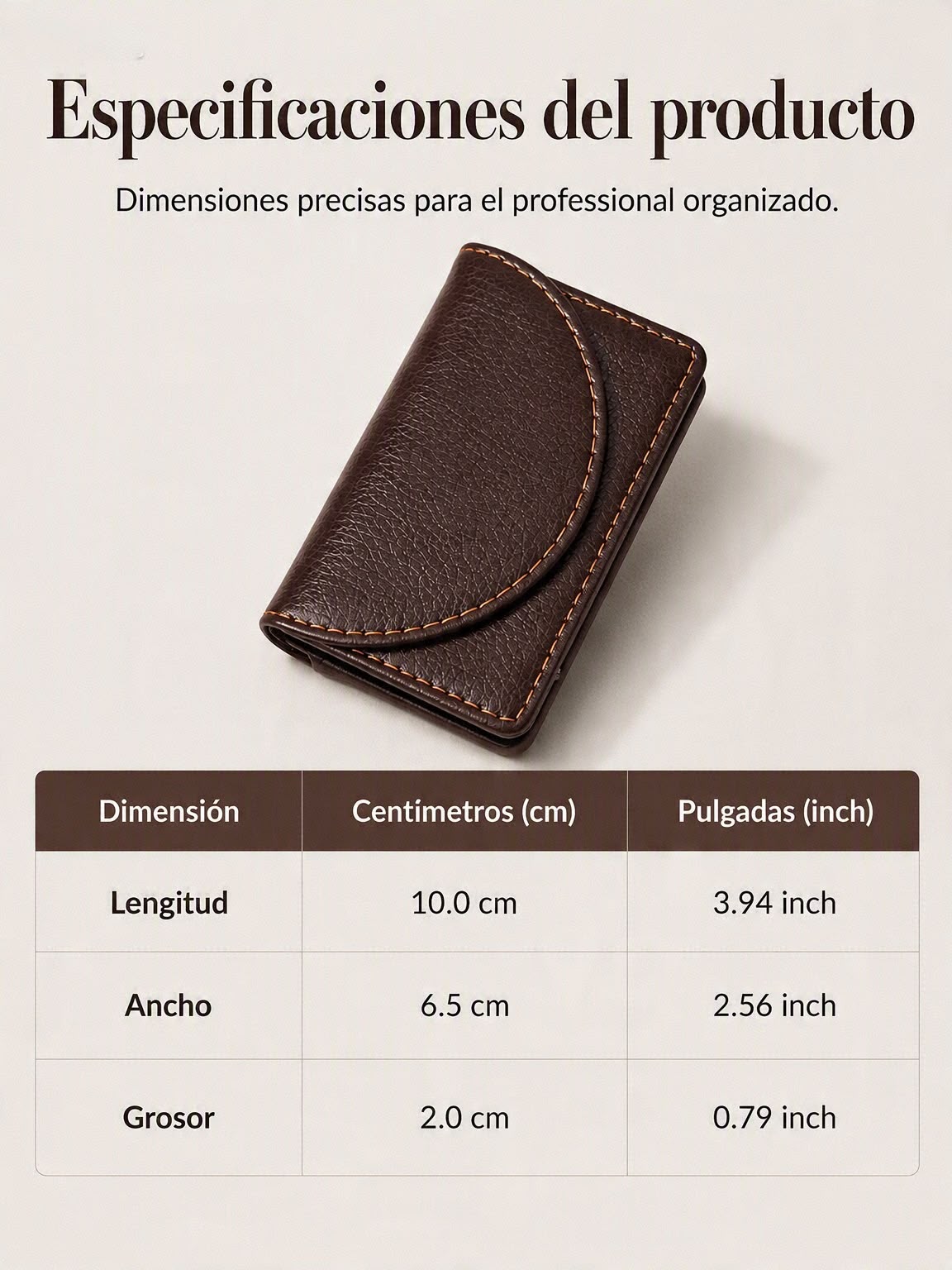 Porta tarjetas Magnético de Cuero PU