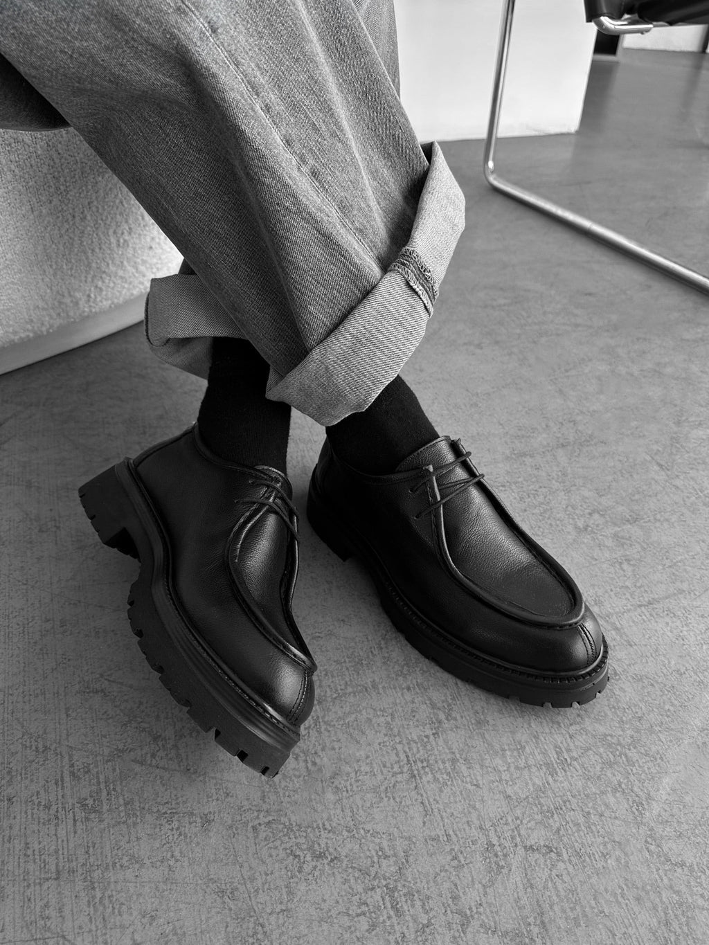 Zapato de Cuero Clásico - Negro