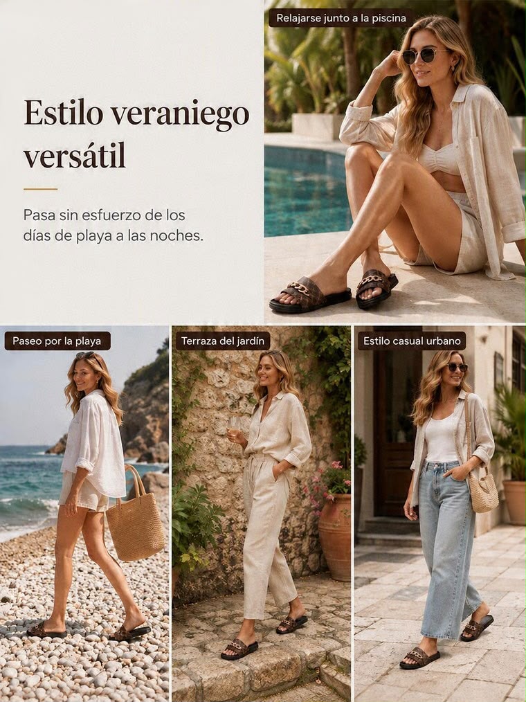 Sandalias Nara con Cadena Metálica
