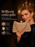 👜 Clutch de Noche con Pedrería y Cierre de Perla
